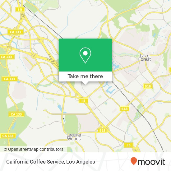 Mapa de California Coffee Service