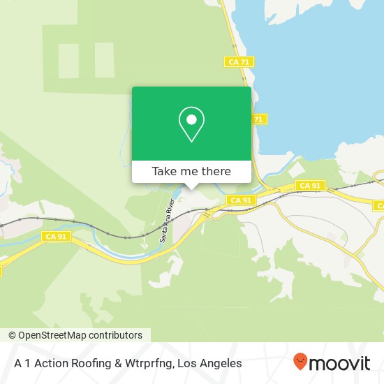 A 1 Action Roofing & Wtrprfng map