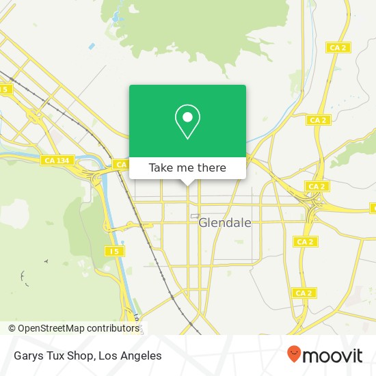 Mapa de Garys Tux Shop
