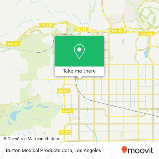 Mapa de Burton Medical Products Corp