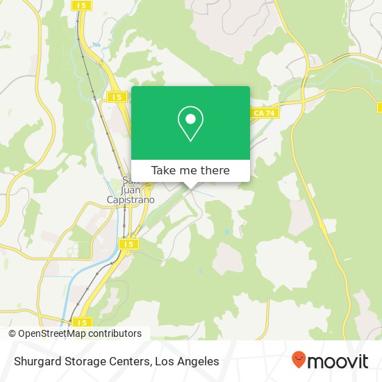 Mapa de Shurgard Storage Centers