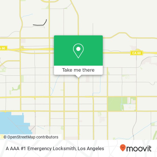A AAA #1 Emergency Locksmith map
