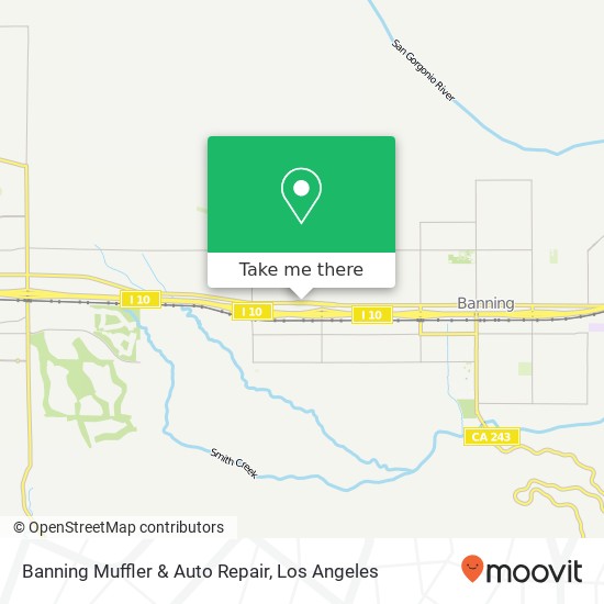 Mapa de Banning Muffler & Auto Repair