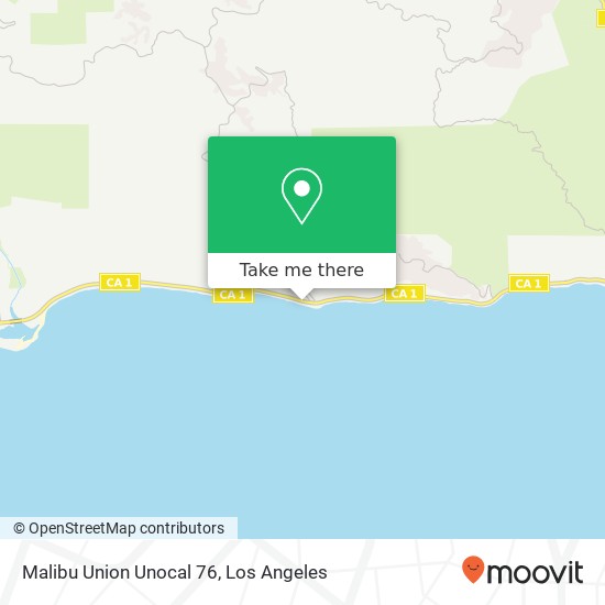 Malibu Union Unocal 76 map