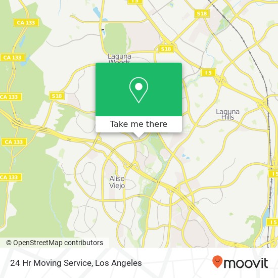 24 Hr Moving Service map