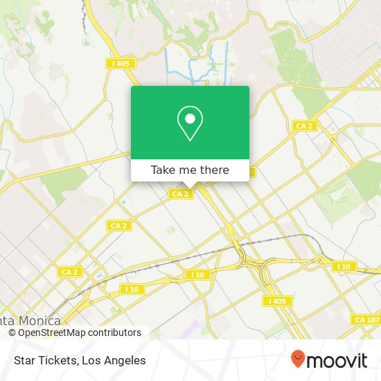 Star Tickets map