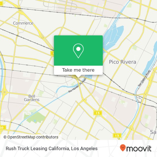 Rush Truck Leasing California map