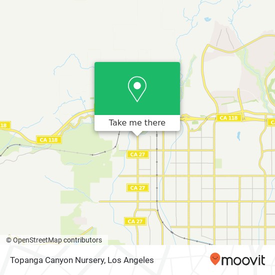 Topanga Canyon Nursery map