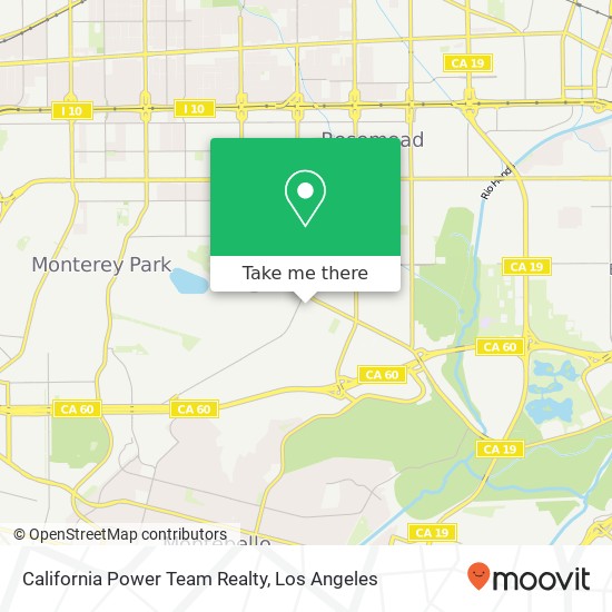 California Power Team Realty map