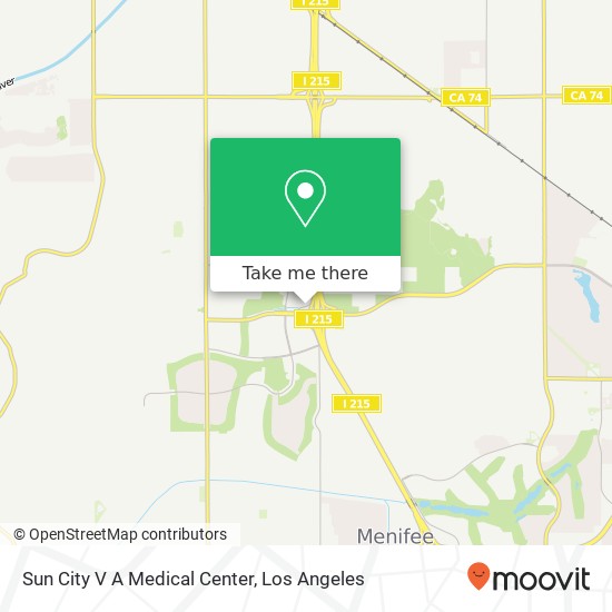 Mapa de Sun City V A Medical Center