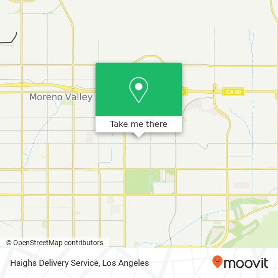 Mapa de Haighs Delivery Service
