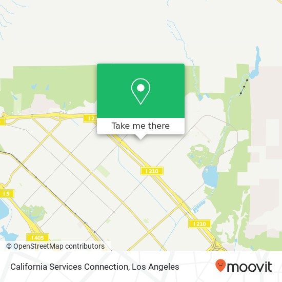 California Services Connection map