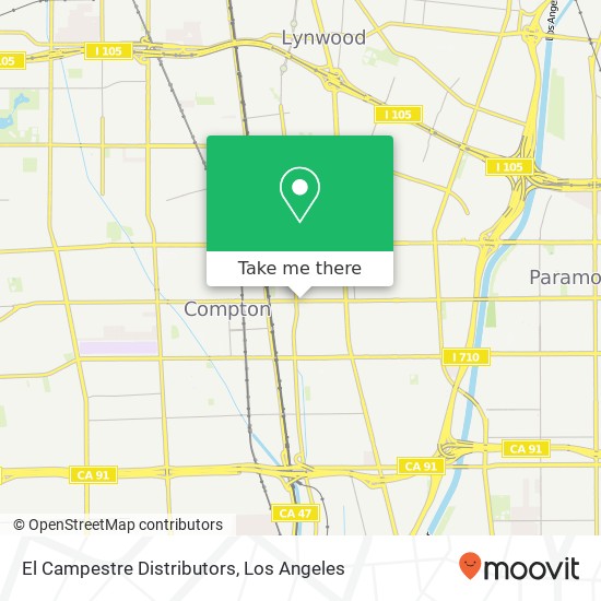 El Campestre Distributors map