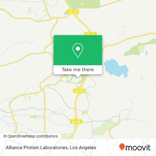 Mapa de Alliance Protein Laboratories