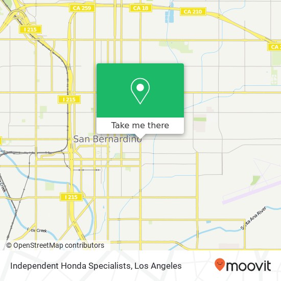 Independent Honda Specialists map