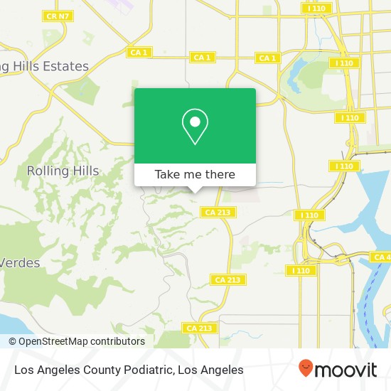 Mapa de Los Angeles County Podiatric