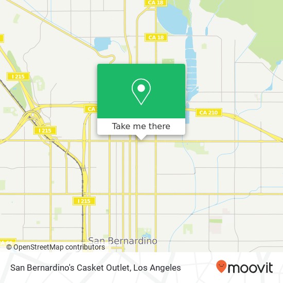 San Bernardino's Casket Outlet map