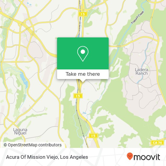 Acura Of Mission Viejo map