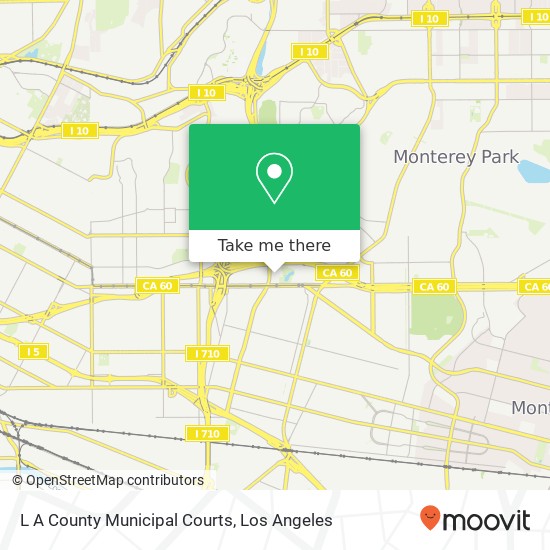 L A County Municipal Courts map