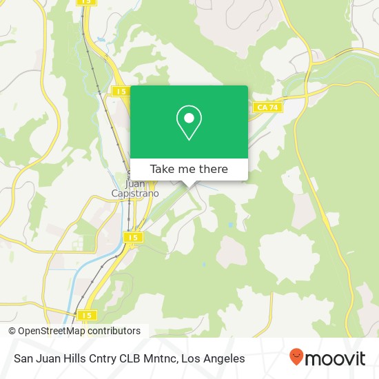 San Juan Hills Cntry CLB Mntnc map