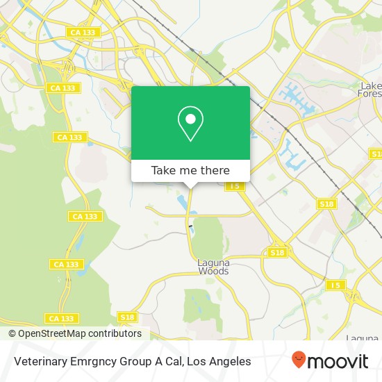 Veterinary Emrgncy Group A Cal map