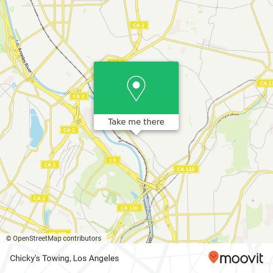 Chicky's Towing map