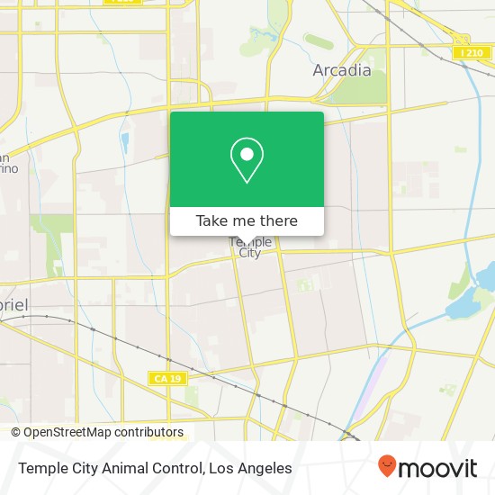 Temple City Animal Control map