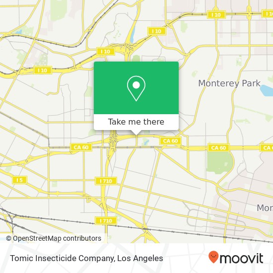 Tomic Insecticide Company map