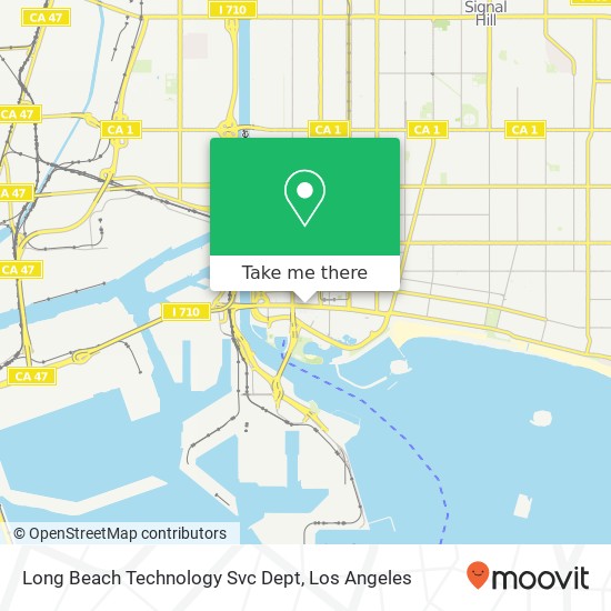 Long Beach Technology Svc Dept map