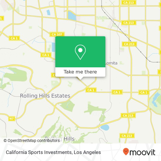 California Sports Investments map
