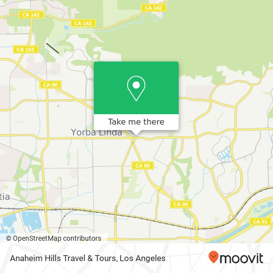 Anaheim Hills Travel & Tours map