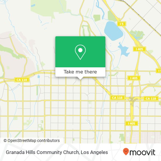 Granada Hills Community Church map