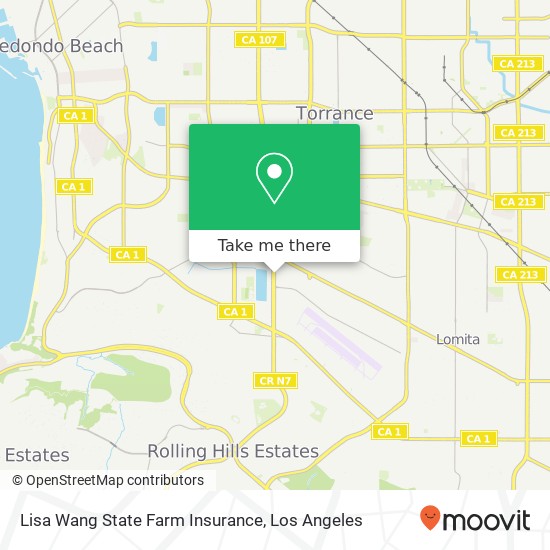 Mapa de Lisa Wang State Farm Insurance