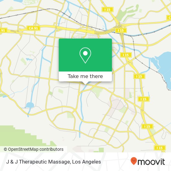 J & J Therapeutic Massage map