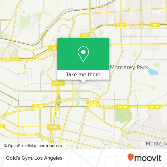 Gold's Gym map