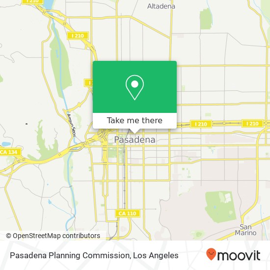 Pasadena Planning Commission map