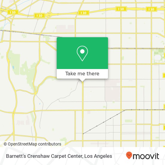 Barnett's Crenshaw Carpet Center map