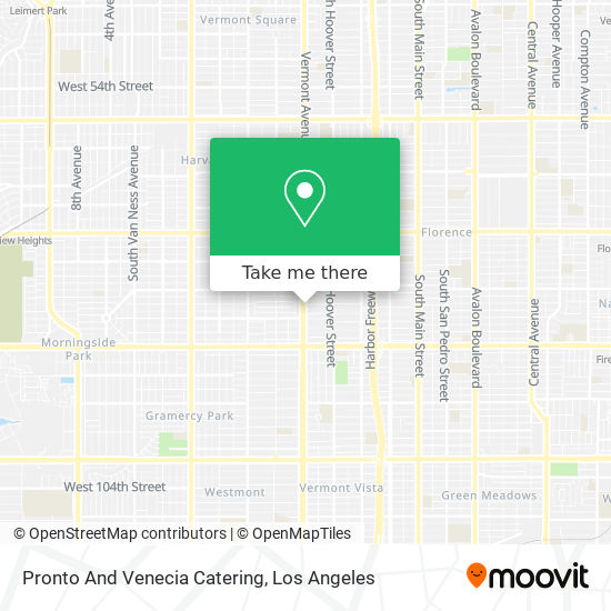 Pronto And Venecia Catering map