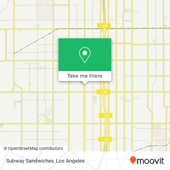 Mapa de Subway Sandwiches