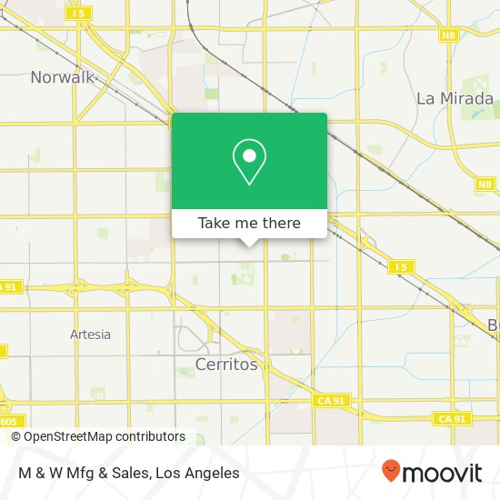 M & W Mfg & Sales map