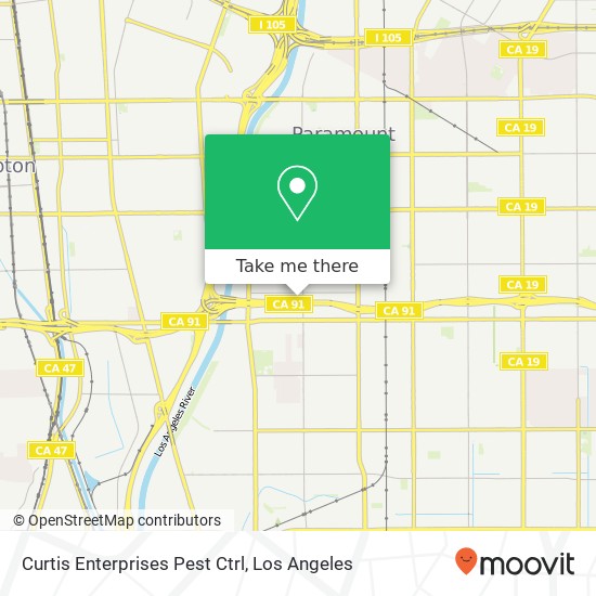 Curtis Enterprises Pest Ctrl map