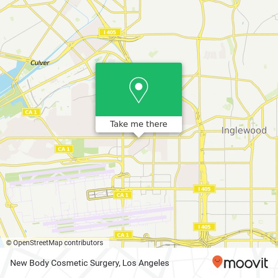 New Body Cosmetic Surgery map