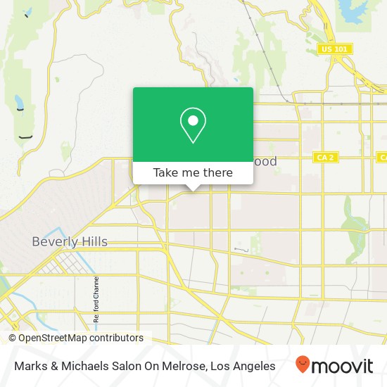 Marks & Michaels Salon On Melrose map