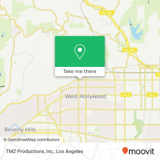 Mapa de TMZ Productions, Inc.