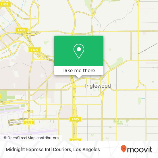 Midnight Express Intl Couriers map
