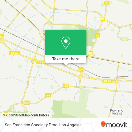 San Francisco Specialty Prod map