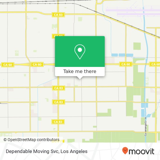 Dependable Moving Svc map