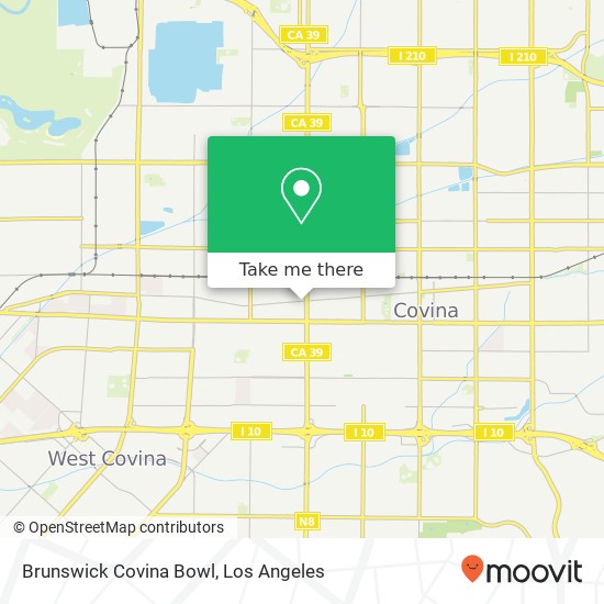 Brunswick Covina Bowl map