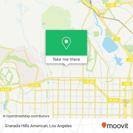 Mapa de Granada Hills American