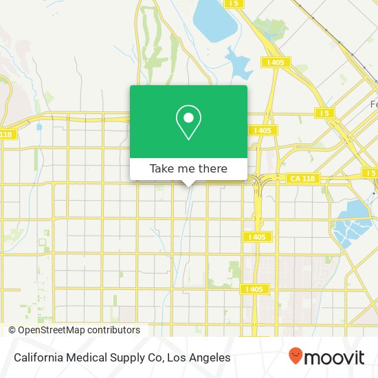 Mapa de California Medical Supply Co